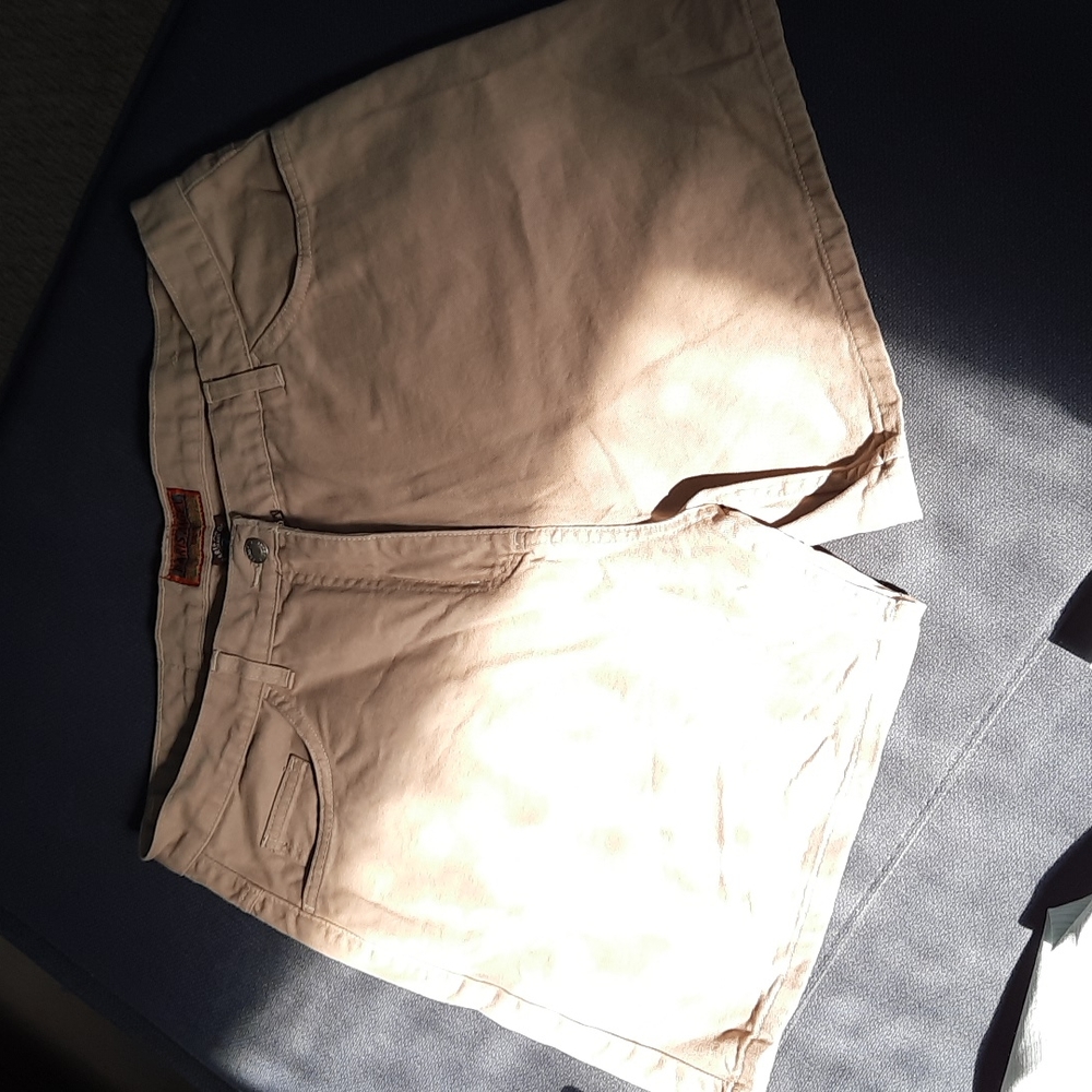 Women's Paris Angel embroidered khaki shorts